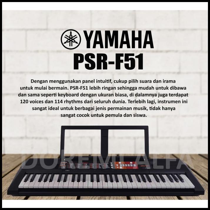 Keyboard Yamaha Portable Psr-F51 / Psr F 51 / Psr F51