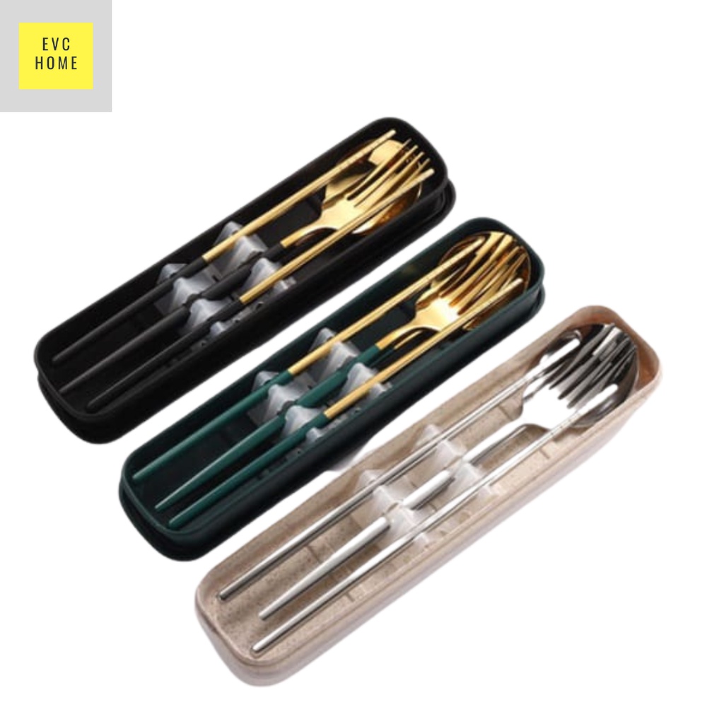 EVCHOME TABLEWARE  Stainless Steel Spoon and Fork Set/ Alat makan set sendok garpu mewah