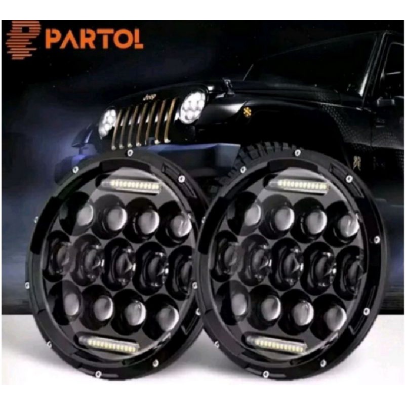 Headlamp LED Bulat Premium Jimny Katana Hardtop Jeep CJ7 Taft GT Rocky F50 Kebo Land Rover Carry 2pc