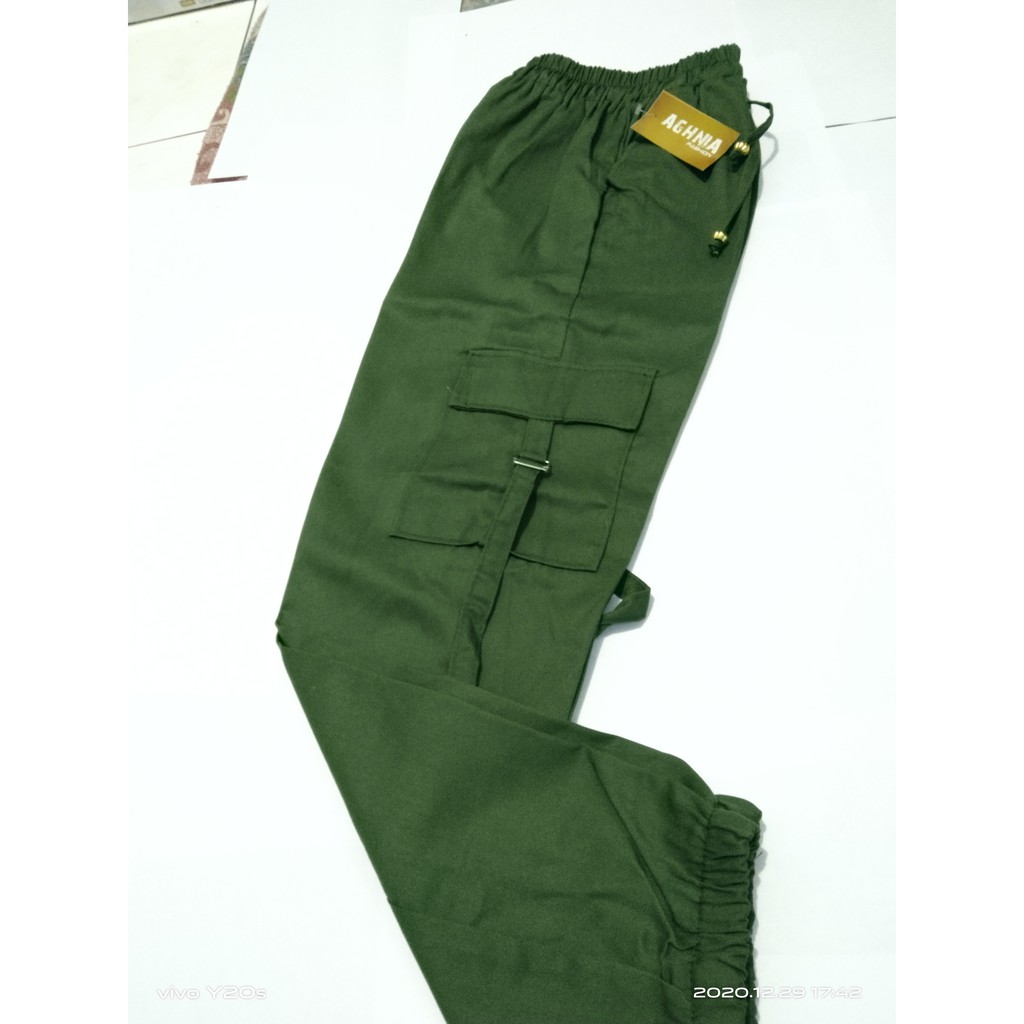 Celana wanita cargo Murah / Bawahan Stylish Jogger Cewek Modis Kekinian BISA BAYAR DITEMPAT(COD)-Army