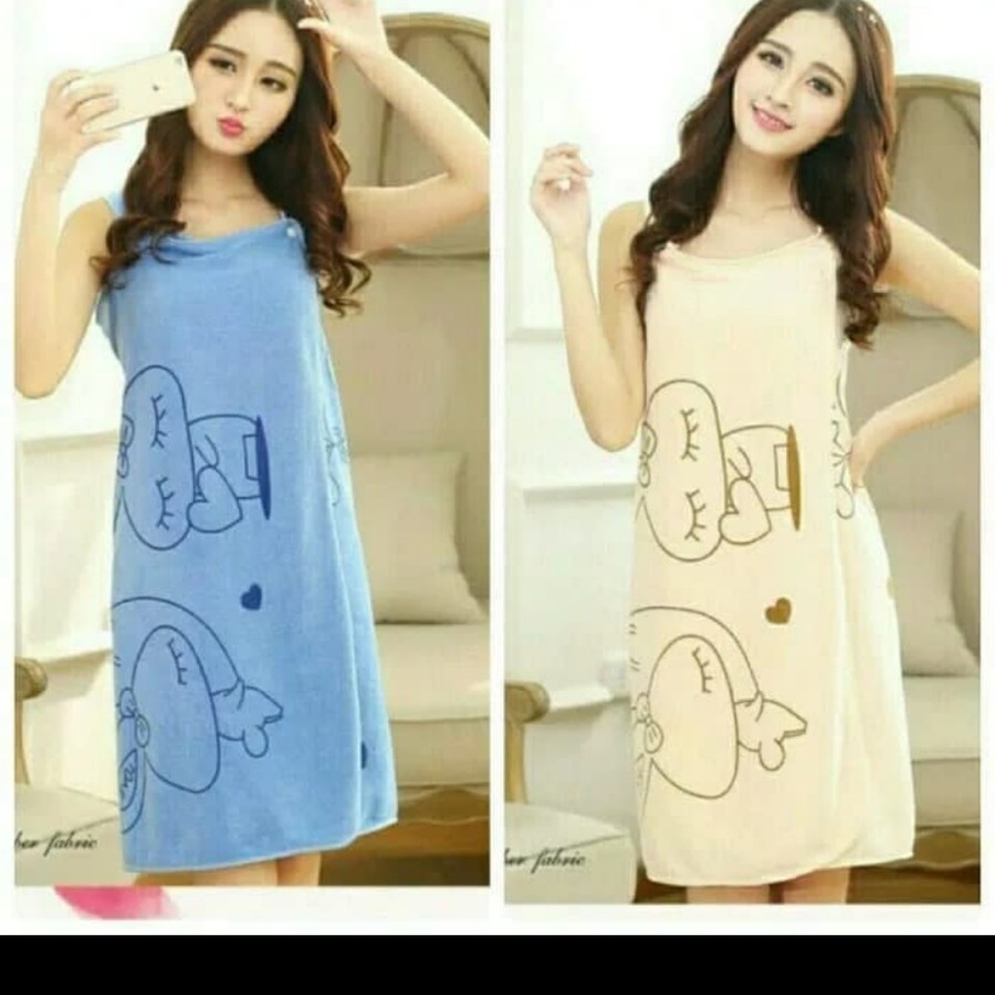 [ASS] Handuk baju dewasa handuk baju tidur karakter multifungsi