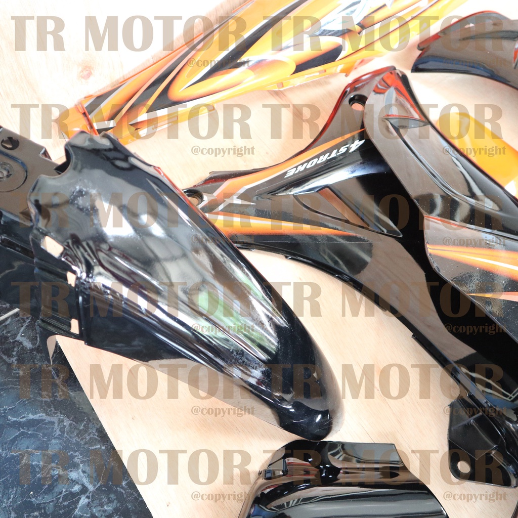 Cover Body Jupiter Z New Burhan 2006 Hitam Orange Full Set Halus Bodi Jupiter Z Burhan Body Jupiter Z New