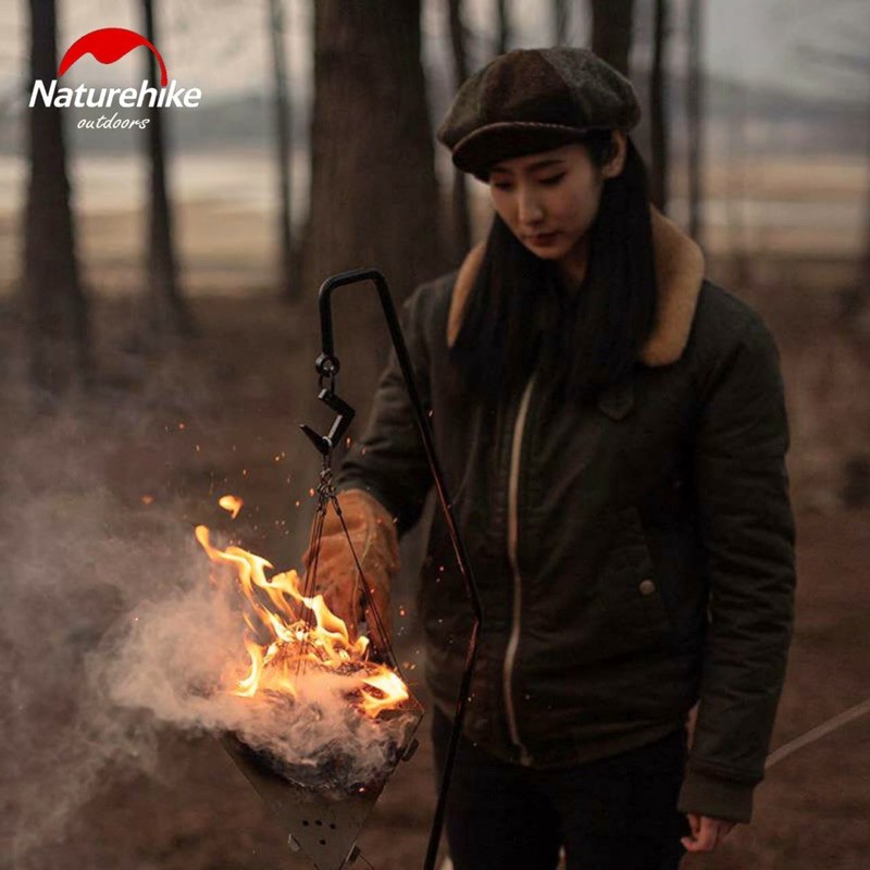 PEMBAKAR KAYU GANTUNG NATUREHIKE NH20PJ120 TRIANGLE BURNING PLATFORM ALAT MASAK CAMPING PIKNIK BERKE