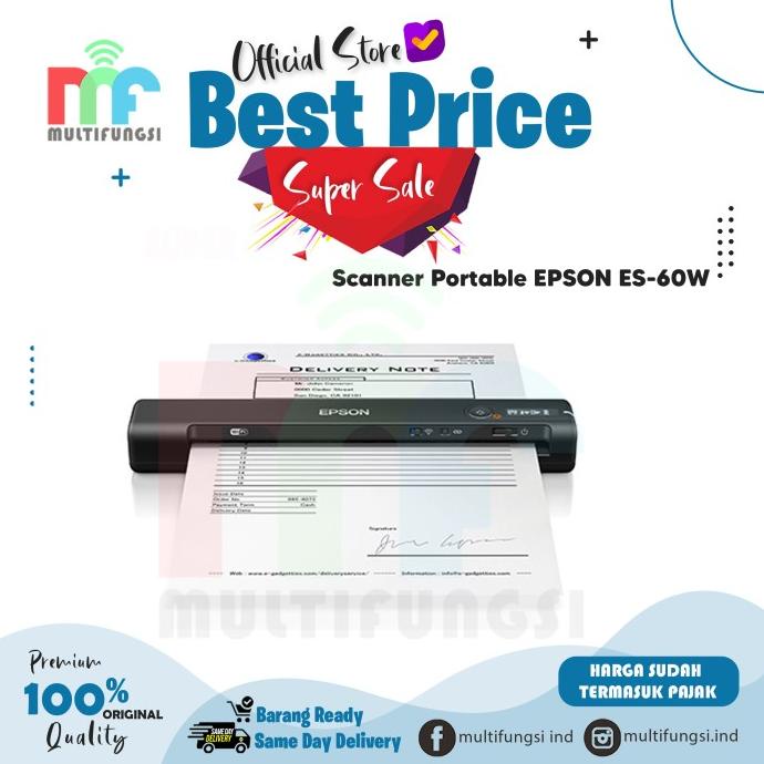 Scanner Portable EPSON ES-60W / ES60W / ES60 W Garansi Resmi