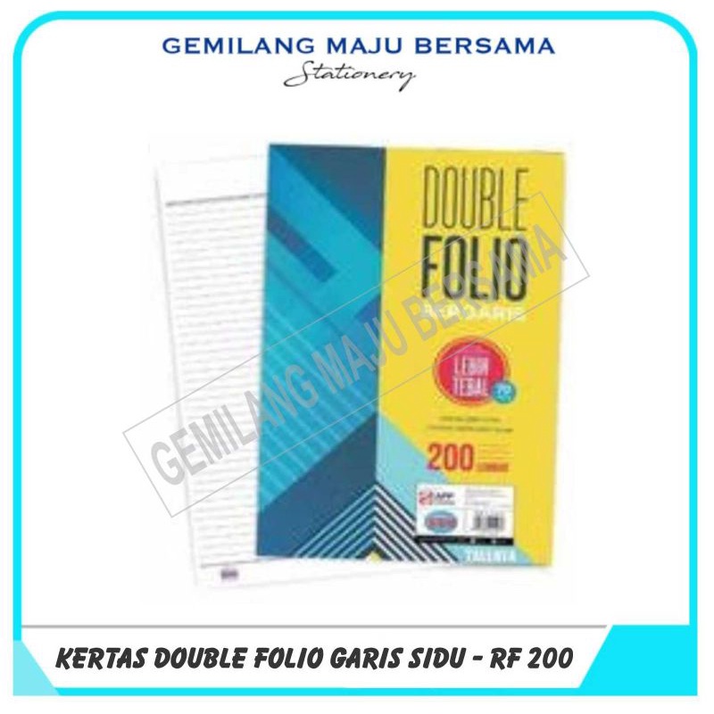 

Kertas Double Folio Garis Sidu RF 200lb
