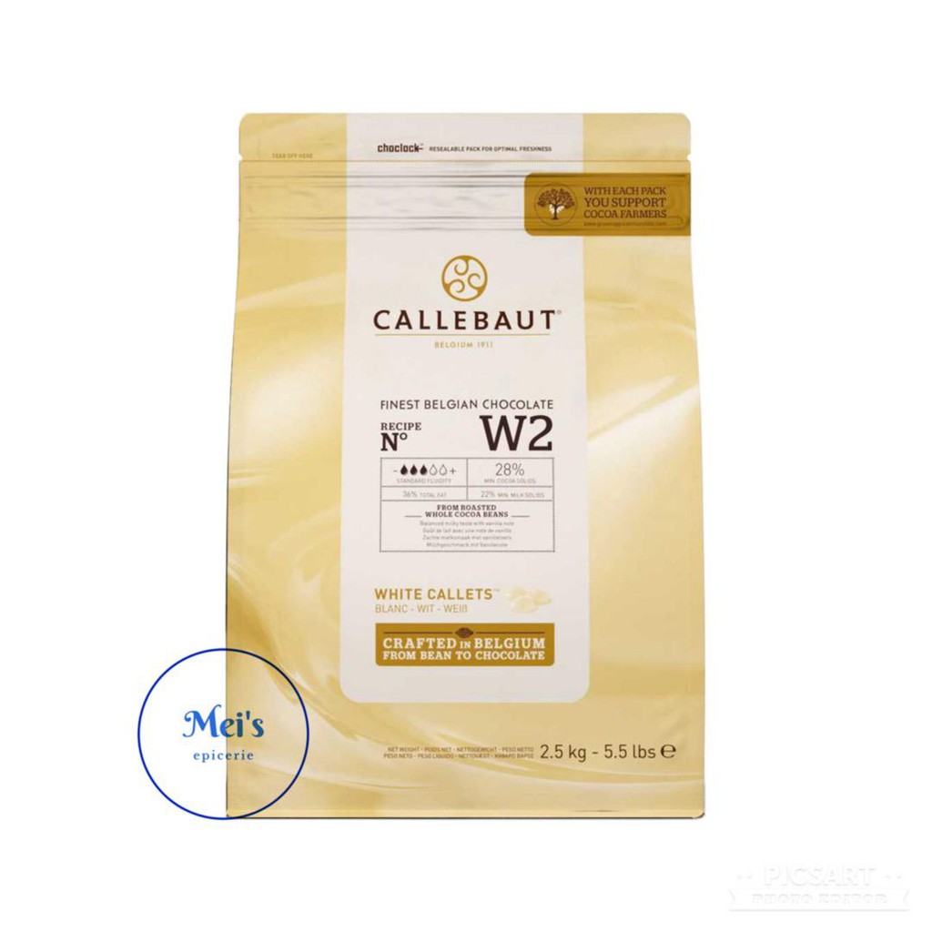 

CALLEBAUT W2 white chocolate callets 28% 250 g