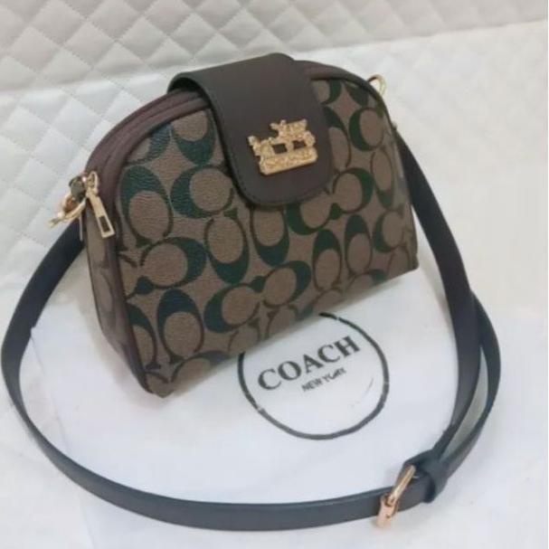 ㅰ Tas Slempang Mini + Sertifikat / COACH ALMAIRA 2 Ruang / Tas Slempang Wanita じ