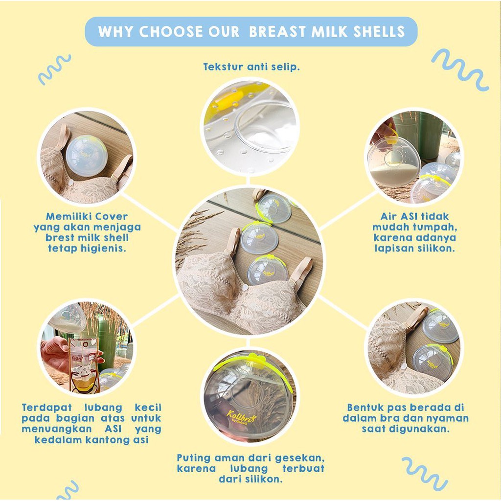 GABAG Breastmilk Shell Shield Collector Penampung Tetesan ASI - Cup Feeder / Gelas Asi Bayi - Breast Pad Premium / Classic (50+10pcs) 60 Pcs / 30 pcs