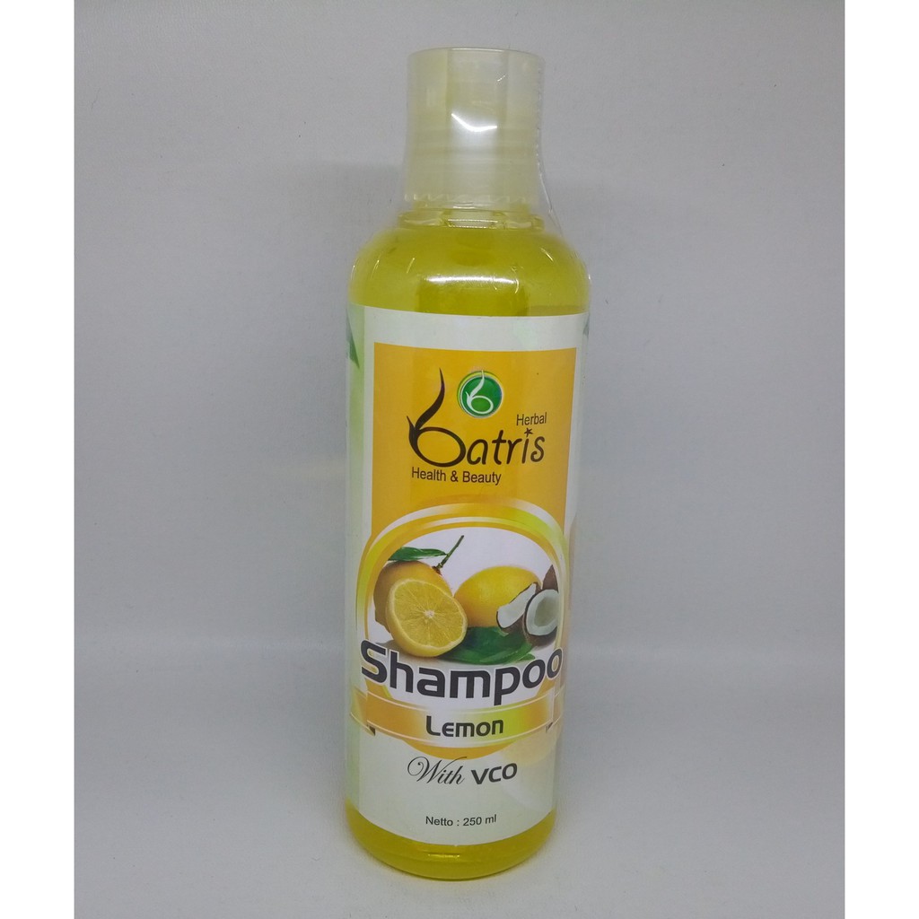 Shampoo Lemon Batrisyia 250 ml, Shampo Batris untuk Rambut Rontok dan Ketombe