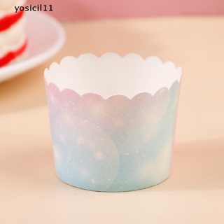 (yosicil11) 50pcs / Set Kertas Wrapper Cupcake Warna Gradasi Untuk Baking #7