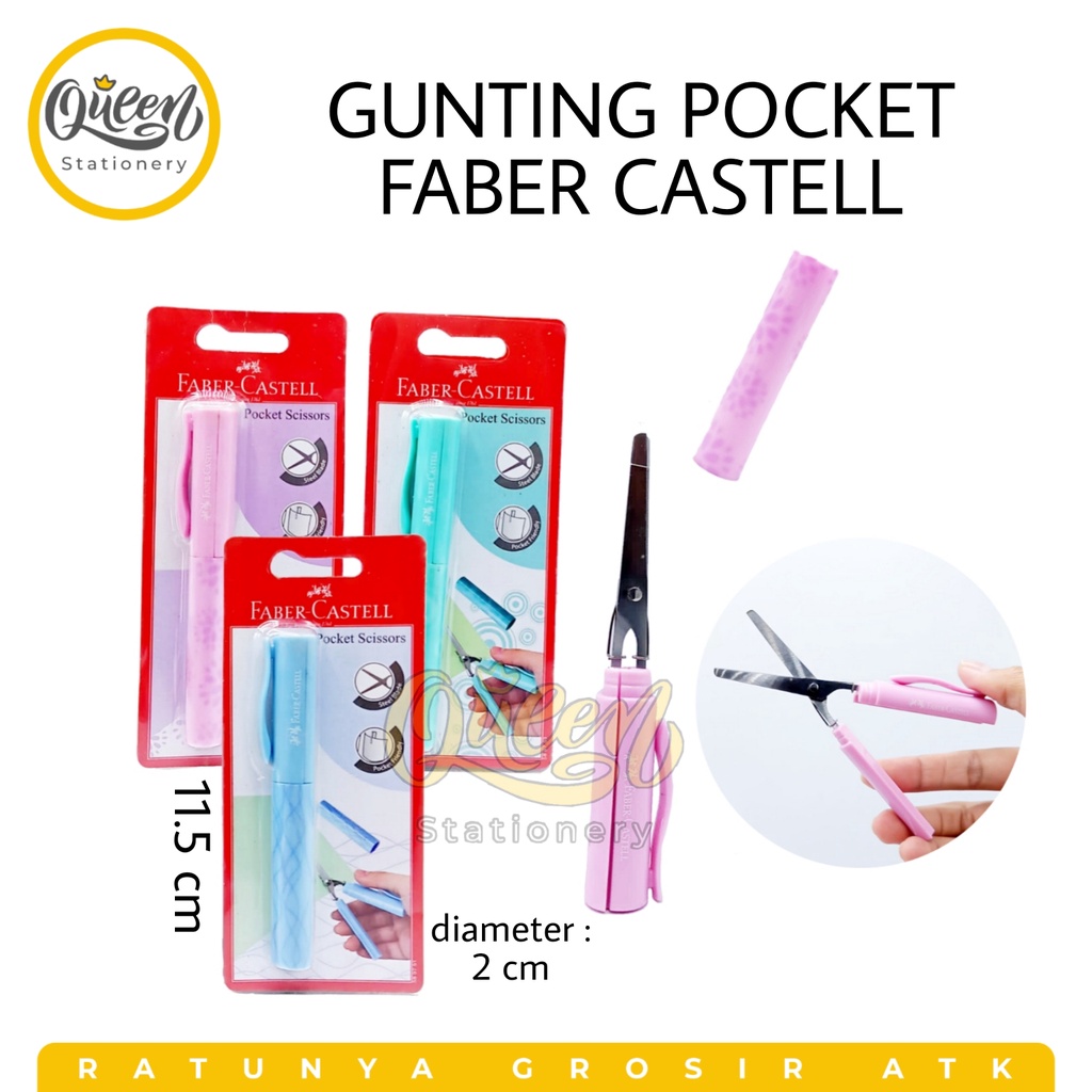 

1 PCS GUNTING POCKET FABER CASTELL / GUNTING / ALAT POTONG