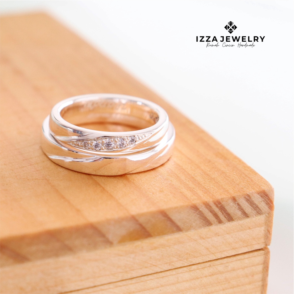 Cincin Nikah Bahan PLATINUM 10% dan EMAS PUTIH 10%