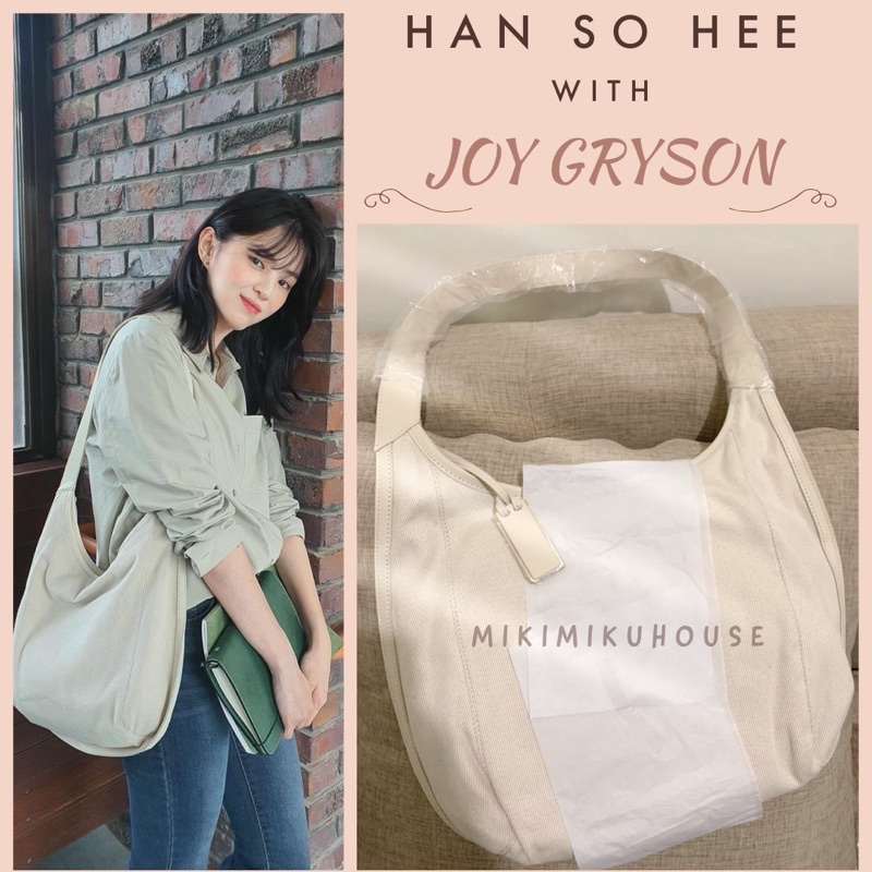 HAN SOHEE NEVERTHELESS HOBO BAG TAS KOREA TOTE SO HEE KAIA LAPALETTE CANVAS TRUE BEAUTY JOY GRYSON B