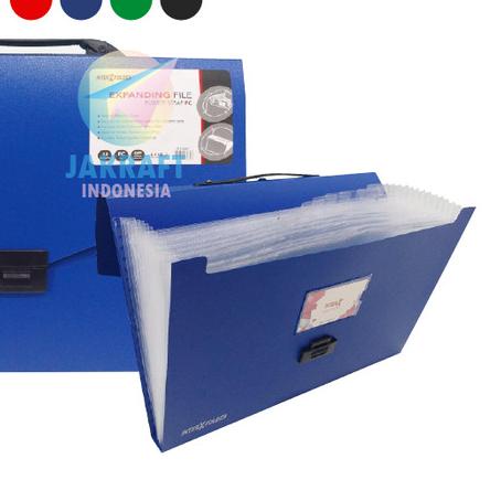 

✽ Map Tas Expanding File Handle Tenteng Plastik Folio F4 Dokumen Berkas ۞