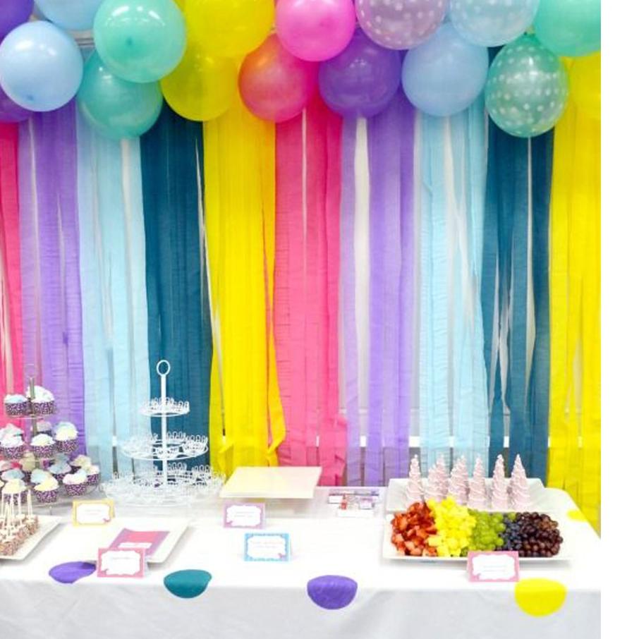 

Flash Sale - Dekorasi Streamer Kertas Krep Rainbow