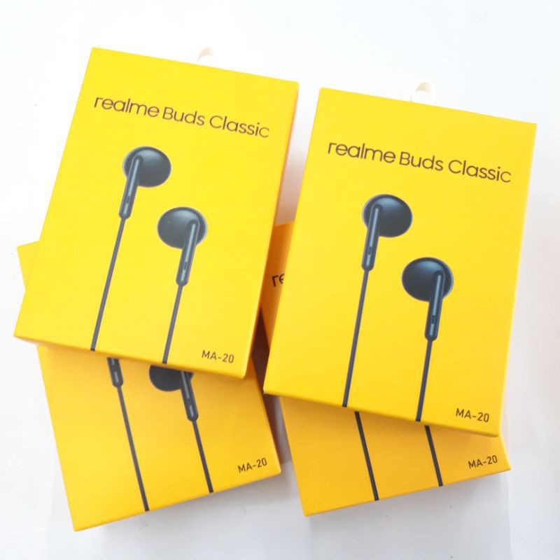 Headset Realme Wired SK-MA20 Universal Earphone Super Bass Bisa untuk Musik &amp; Telepon