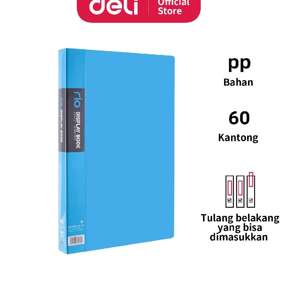 

[ART. 7] Deli Display Book Clear Holder Seri Rio FC 60 halaman 0.95mm Cover Plastik PP warna cerah E