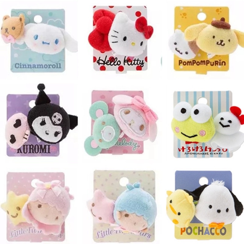 Ikat Rambut Anak Sanrio Karet Rambut Sanrio Original Hello Kitty Melody Cinnamonroll Kuromi Little Twin Star Kids Hair Band