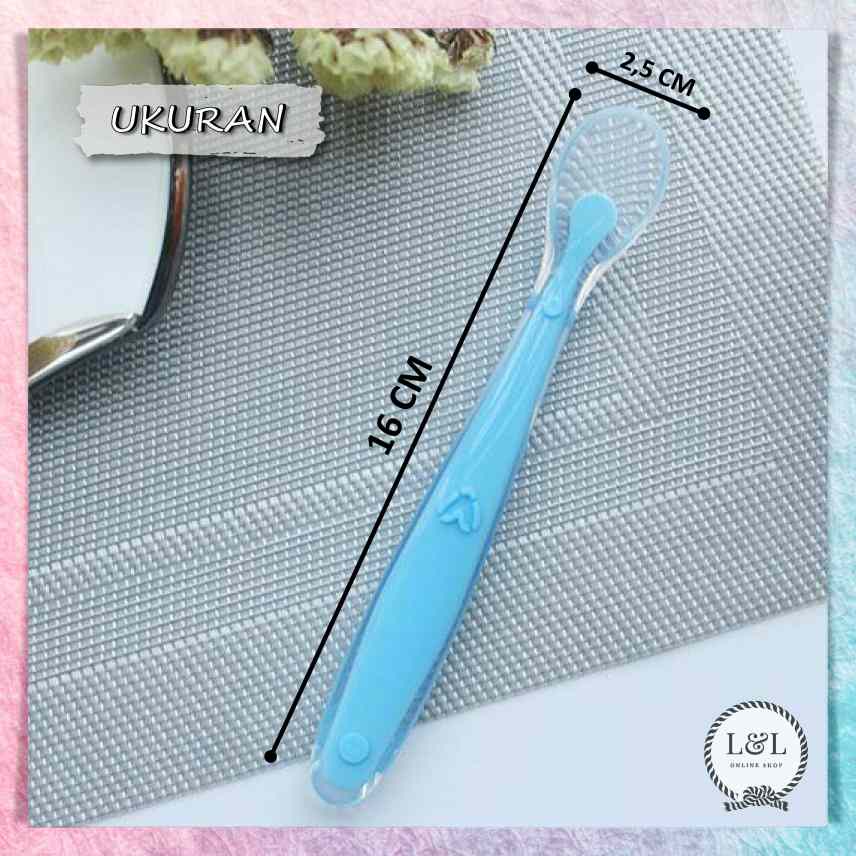 Sendok Makan Bayi Silicone Sendok Silikon Bayi Sendok Silicon Bayi Peralatan Makan Bayi Perlengkapan Mpasi Bayi Baby Silicone Spoon Food Grade BPA Free
