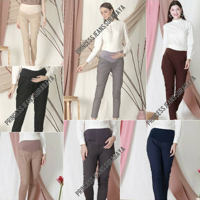 Celana Hamil / ADEM &amp; NYAMAN - KATUN STRETCH / celana bumil / celana ibu hamil / maternity pants / celana hamil kerja