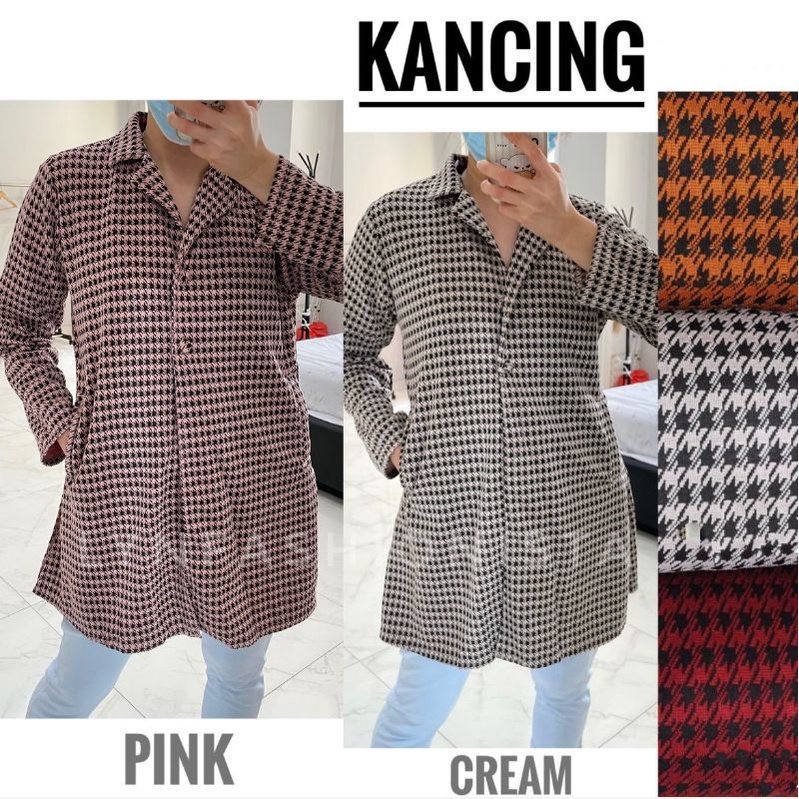 LYNFASHIONISTA-CARDIGAN KOREA WANITA PREMIUM/BLAZER KANTOR CASUAL MOTIF HONSUT KANCING/ANDINE