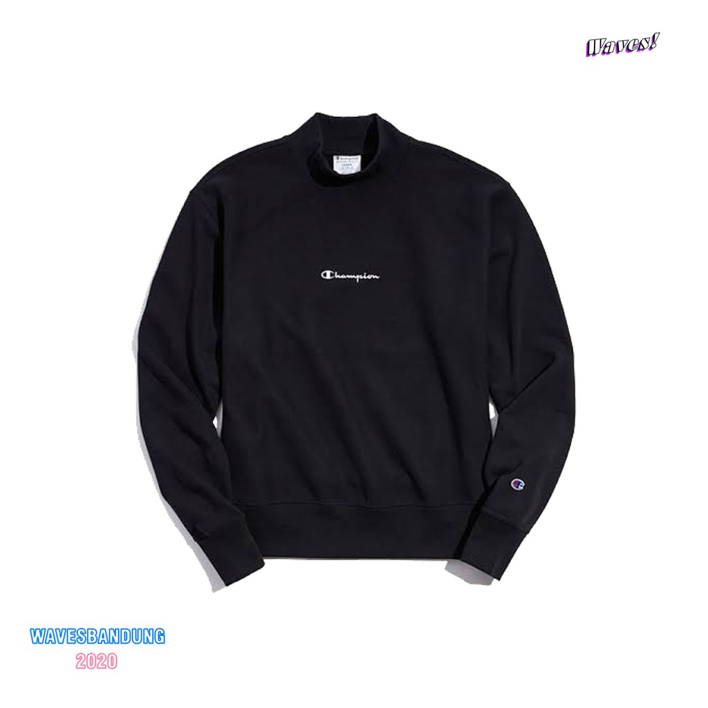 CHAMPION UO EXCLUSIVE SCRIPT LOGO SIGNATURE MOCK NECK SWEATSHIRT ORIGINAL
