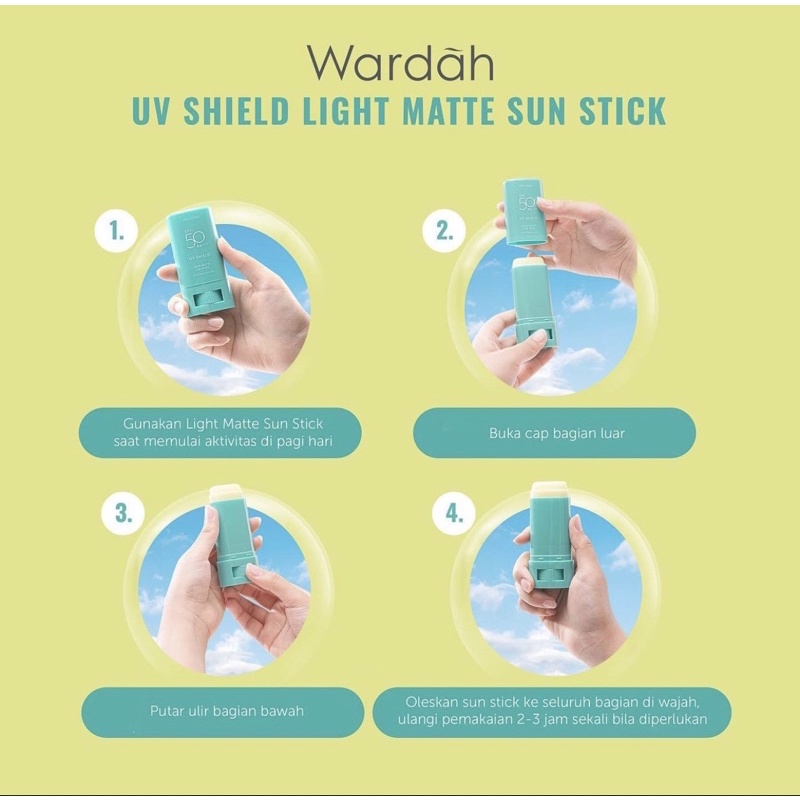 WARDAH UV Shield Light Matte Sun Stick SPF50 PA++++ 22g