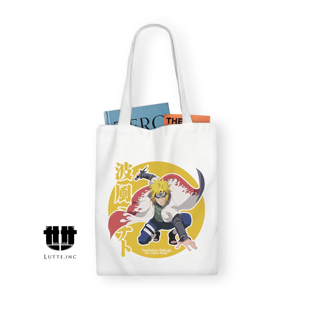 SALE Totebag Yondaime Anime Naruto Tote bag Kanvas Premium Lutte.Inc  ( The Yellow Flash )