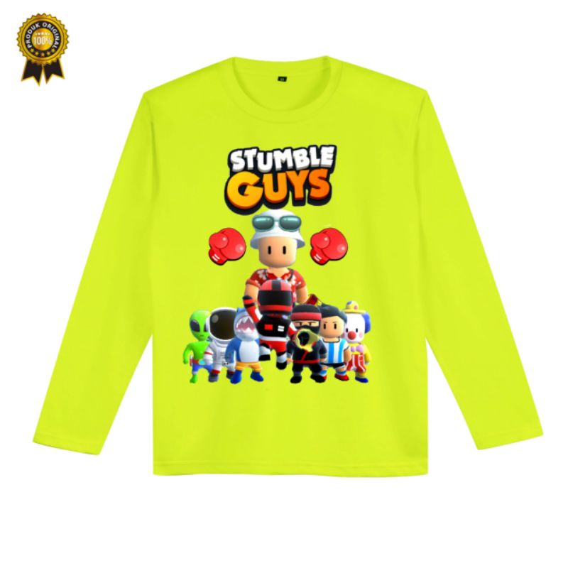 BAJU KAOS ANAK STUMBLE GUYS UNISEX LENGAN PANJANG BAHAN PREMIUM