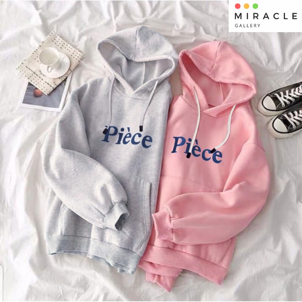 Sweater Hoodie Couple / Jaket pasangan PIECE Bahan Fleece Premium