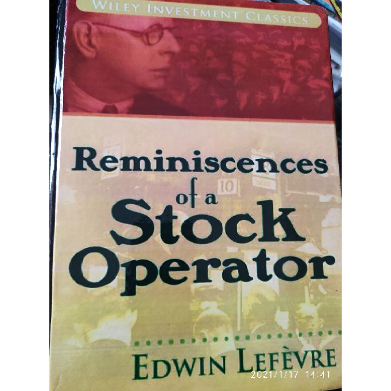 Buku Saham Reminiscences of a Stock Operator Edwin Lefevre Jesse Livermore terjemahan indonesia