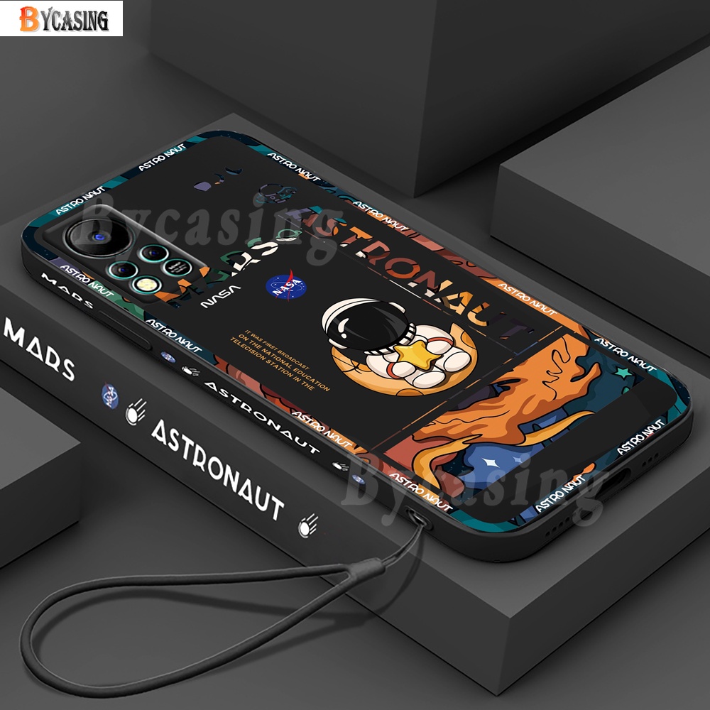 Soft Case Silikon Motif Astronot Untuk Infinix Hot 11S NFC Smart 5 Smart 6 Hot 11 Play 10 Play 9 Play Hot 10S Hot 10T