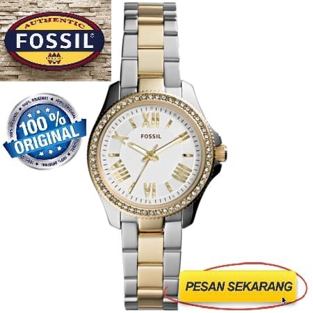 Best Seller Jam Tangan Wanita Merk Fossil Original100% Type : AM4579 Baterai Garansi 1th