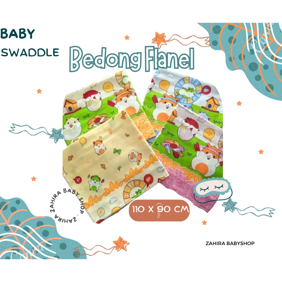 Bedong bayi 110cm, Bedong Flanel, Bedong Bayi murah, Bedong newborn