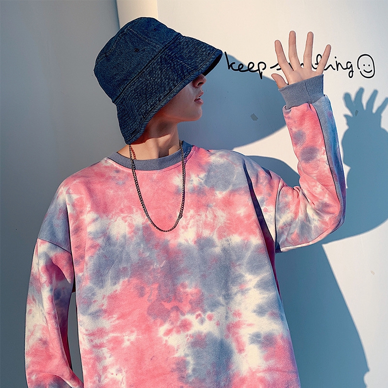 tie dye sweater pink