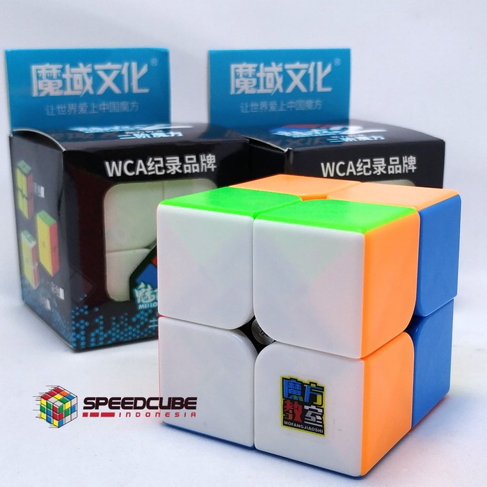 Rubik 2x2 Meilong Moyu Stickerless MFJS - 2x2x2 Original Rubiks Cube Murah