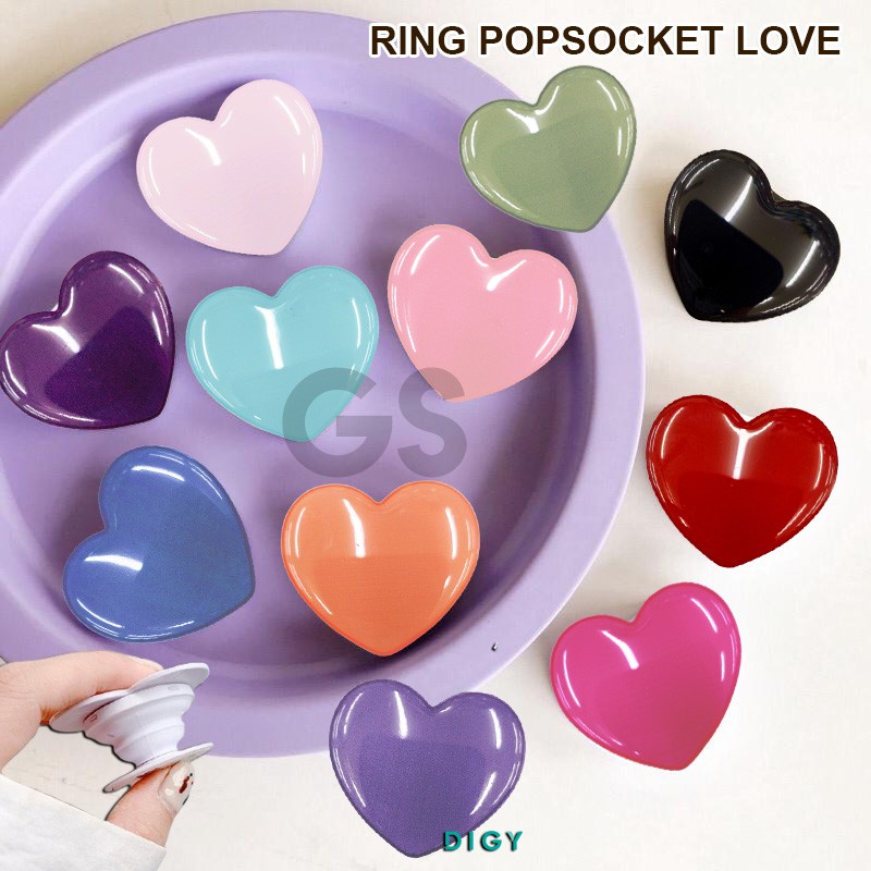 Popsocket Ring popsocket Love,  ring stand hp quality import Pop Socket Hp Motif