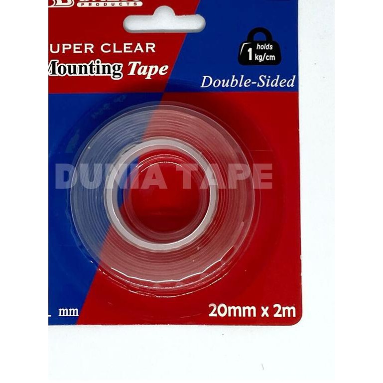 

℮ Double Tape Mounting Clear 20MM x 1 Meter Thickness 2MM ☄