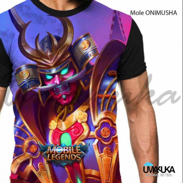 Kaos Mobile Legend Alpha skin Onimusha commander legends Umakuka 3d fullprint PO