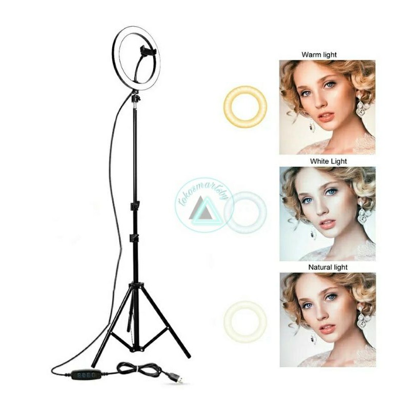 Ring Light 26 cm / 30 cm Lampu TikTok Paket Tripod