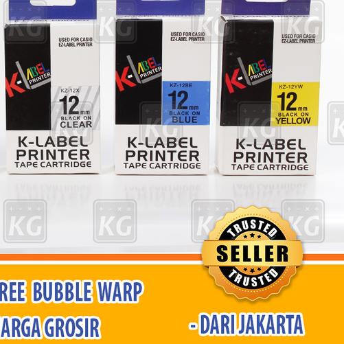 

➬ Kertas K Label Printer EZ Label 12 MM Compatible Casio Tape Cartridge - Kuning Ω