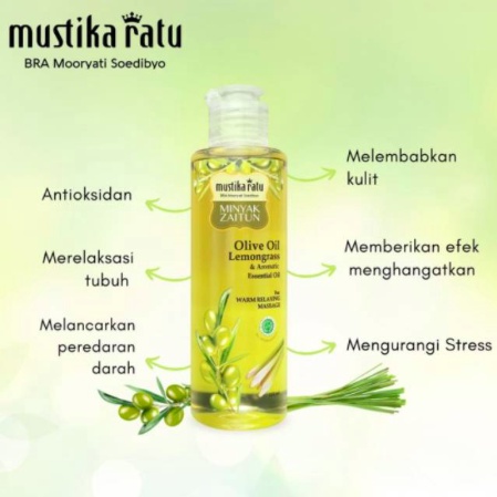 MUSTIKA RATU Minyak Zaitun Lemongrass &amp; Aromatic Essential Oil 150ml