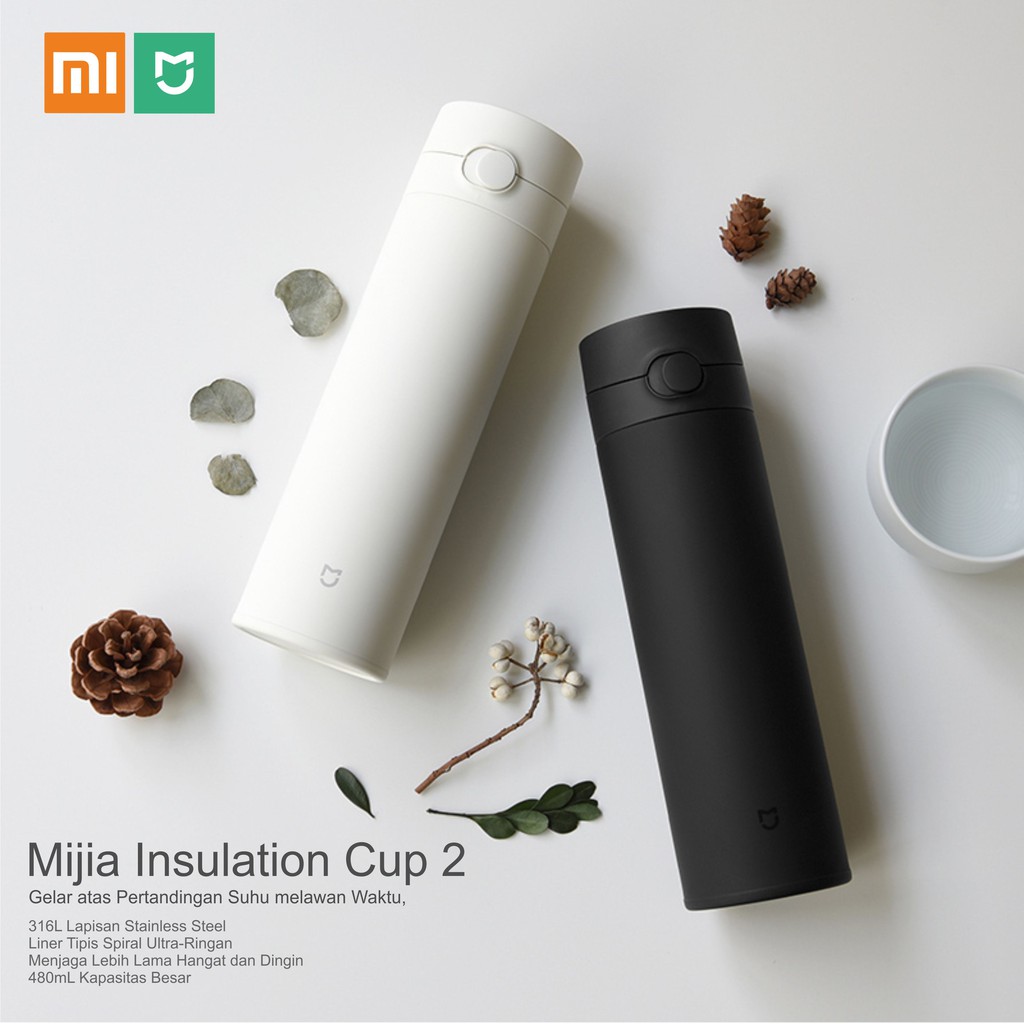 XIAOMI MIJIA INSULATION CUP 2 480ML TUMBLER TERMOS THERMOS AIR VACUUM MUG BOTOL MINUM