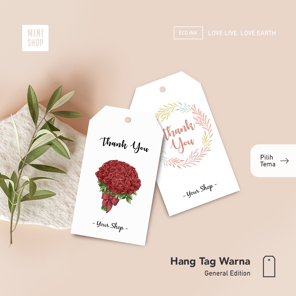 

Hang / souvenir tag edisi warna ( murah / wedding / label / pernikahan / plant / tanaman / buket / florist / boho / aesthetic / aestetik / baju / fashion )