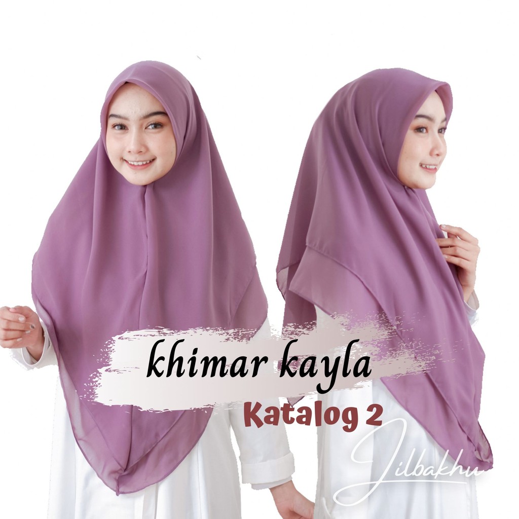 Jilbab Khimar Kayla Dua Lapis warna ke - II