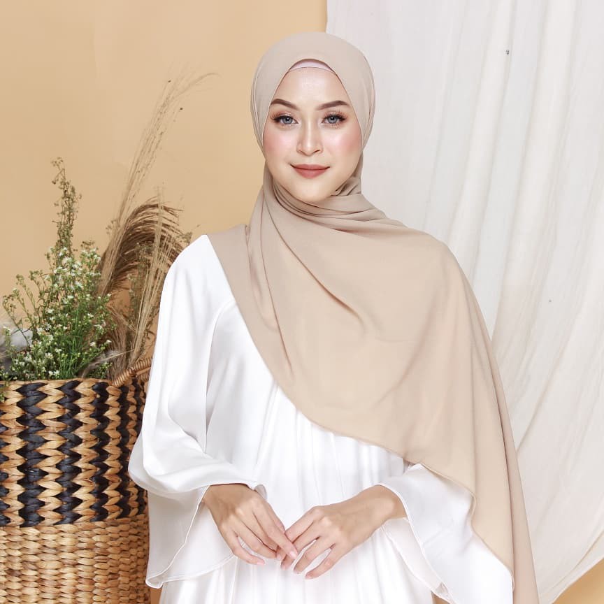 Hijab Pashmina Diamond 180x75 / Pashmina Diamond / Hijab / Pasmina-KHAKI