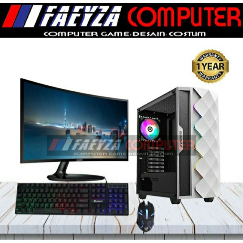 PC GAMING INTEL CORE I5 9400F ft GTX 1050ti 4GB Ram 8gb LED curve 24 samsung GAMING DESIGN N RENDER