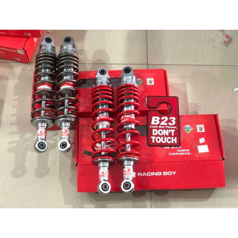 Shock rcb c series bebek 335mm supra kharisma gl mega pro rx king racing boy suspension red titan