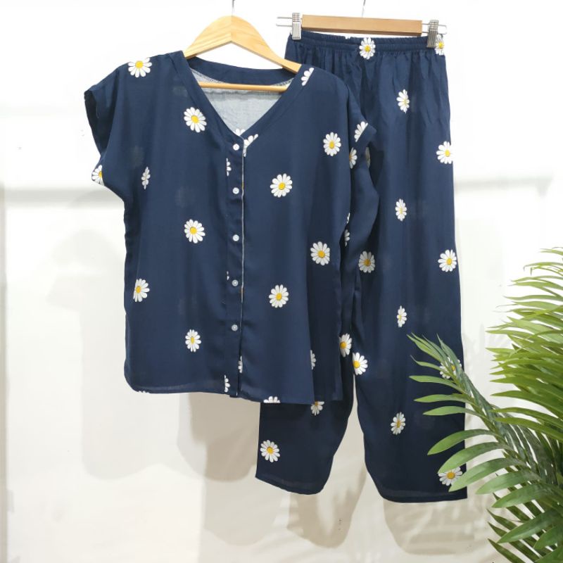 PIYAMA KANCING HITS PIYAMA KANCING BUSUI | PIYAMA RAYON | HOMEWEAR-NK 40