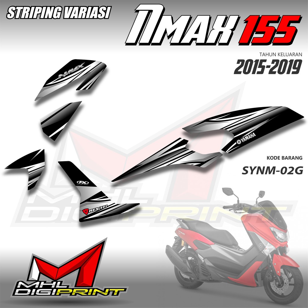 STRIPING VARIASI NMAX 155 GENERASI PERTAMA -  STIKER NMAX OLD - SYNM 02